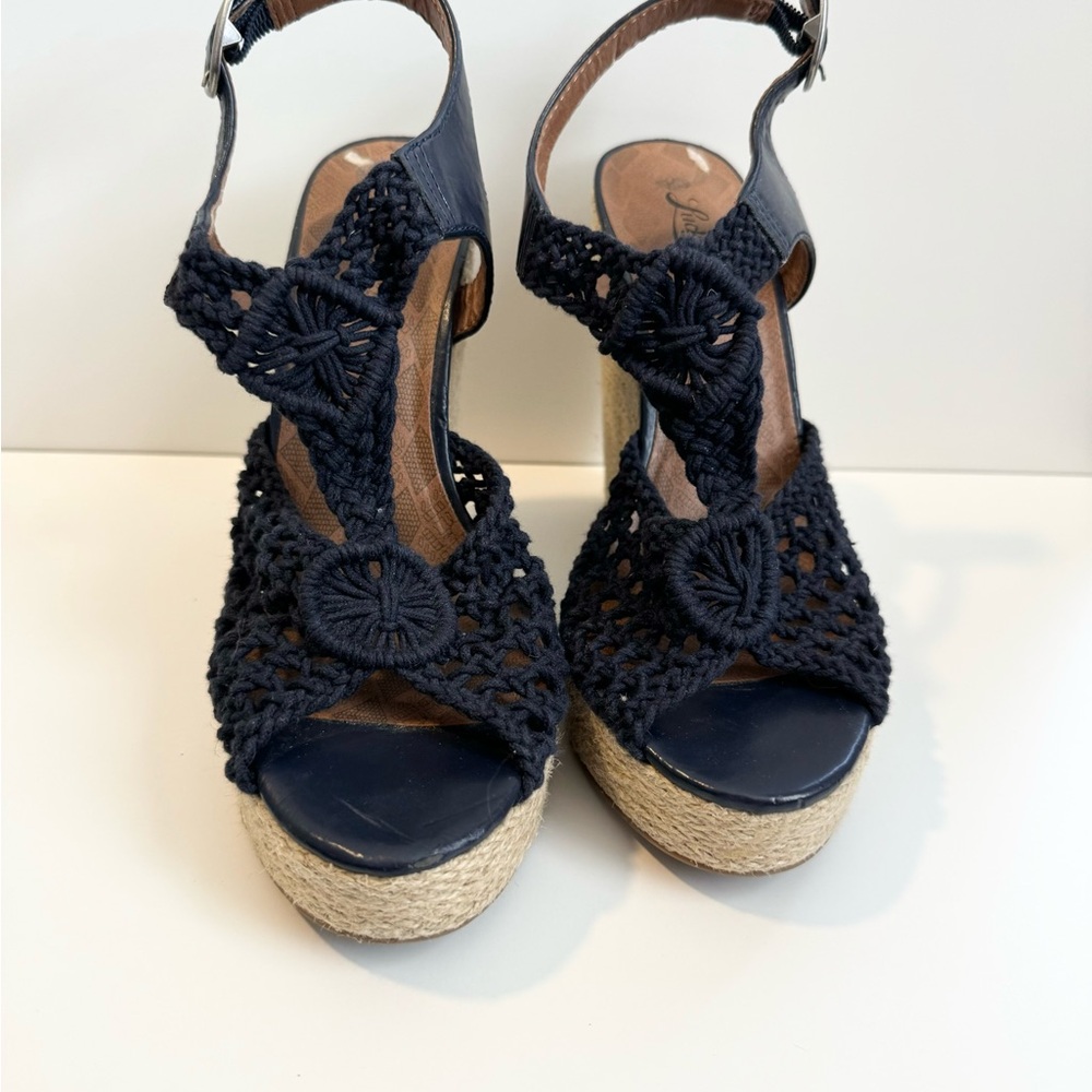 Lucky Brand Blue Espadrille Wedges